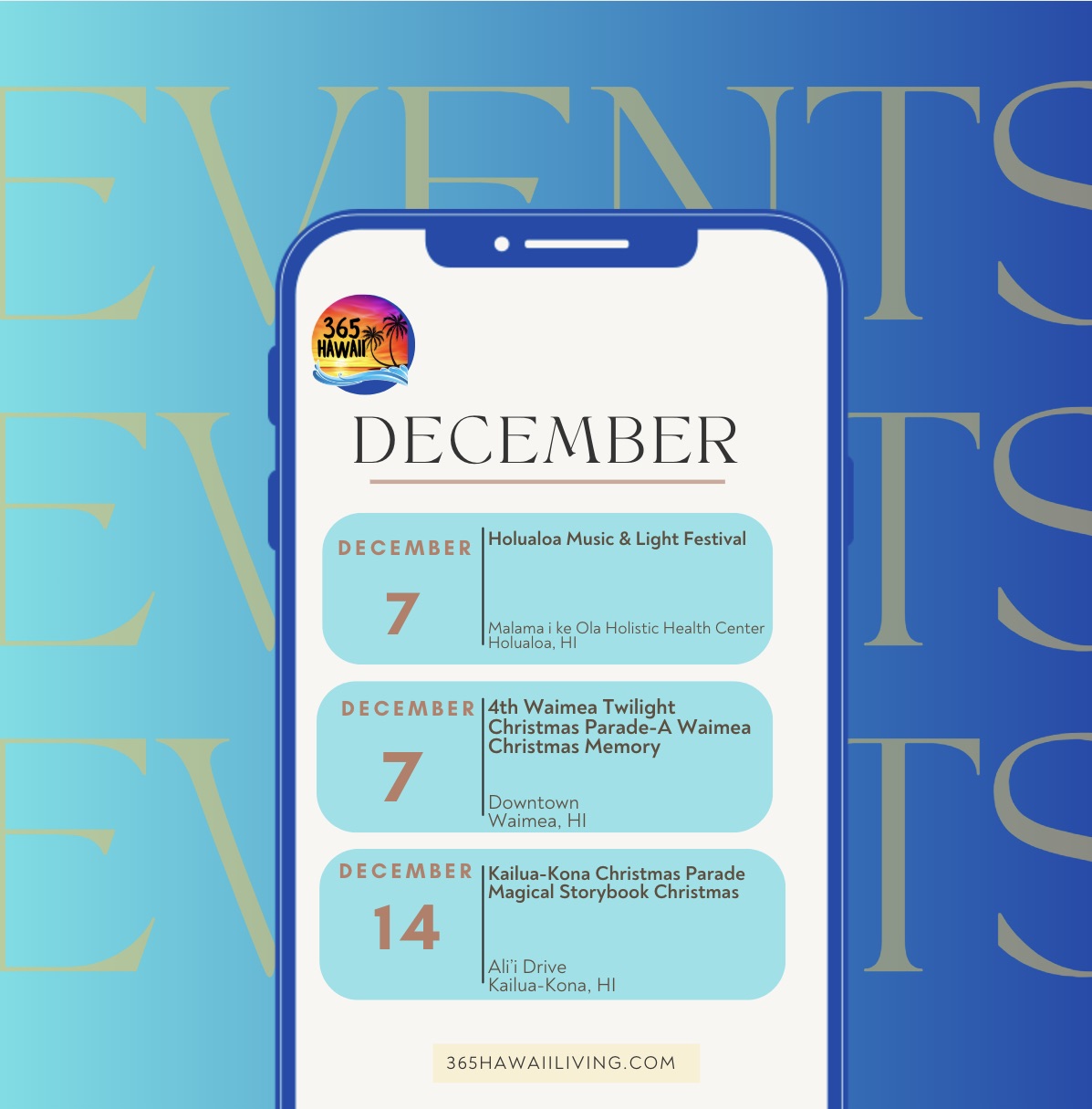 Read more about the article December 2024 Hawaii Island Events Calendar